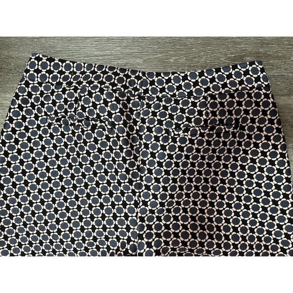 Ann Taylor Factory Womens Signature Pants Size 10 Black & Pink Circle Pattern - Picture 3 of 5